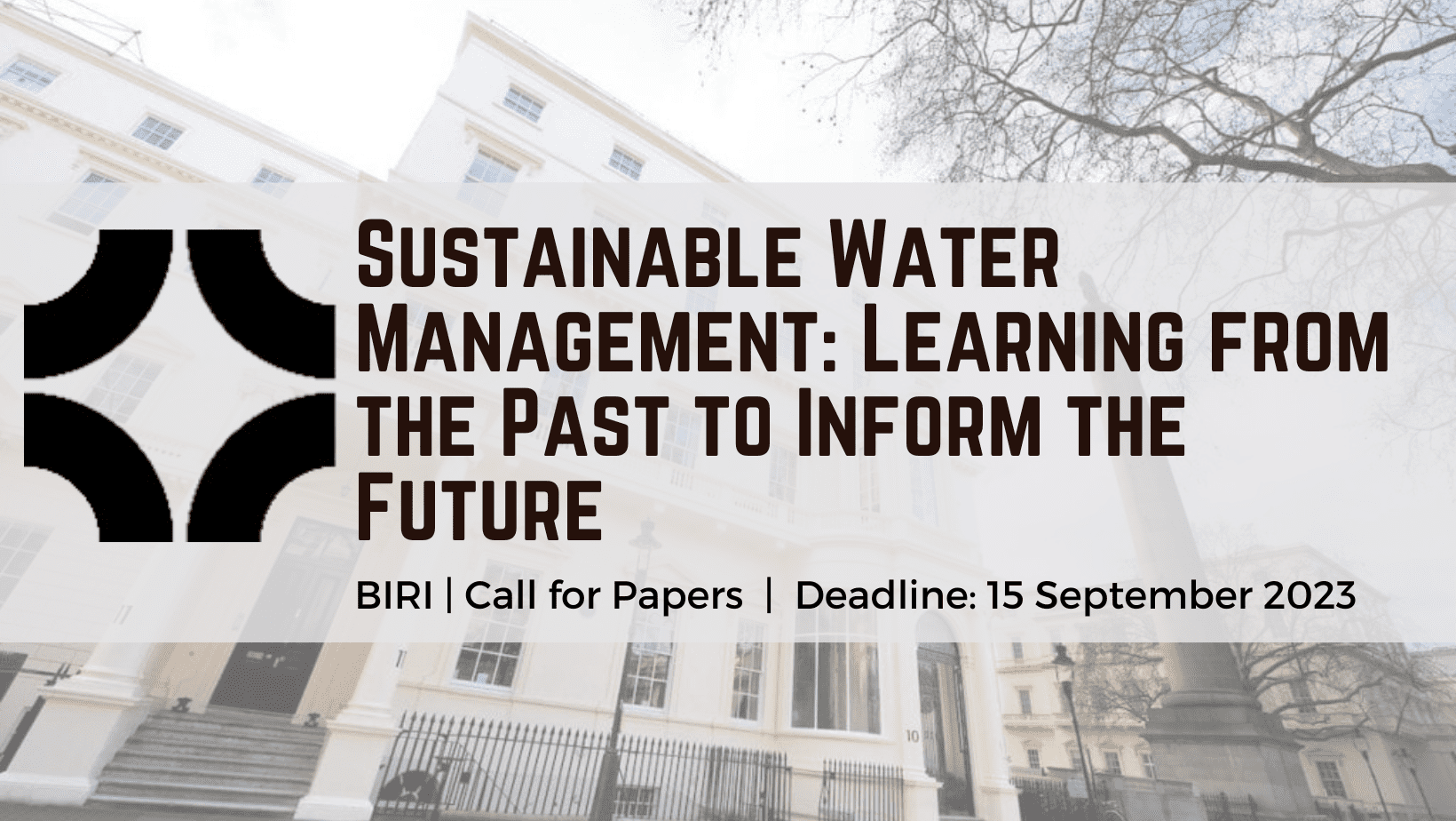 BIP Call for applicants: Towards a sustainable water management